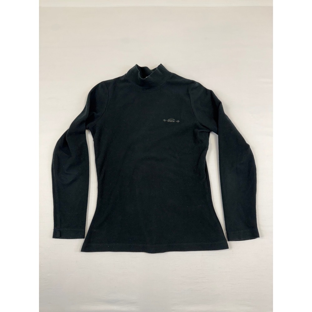Vintage Oxbow Fjord Black Fleece Mock‎ Neck Long Sleeve Top Women's M/L (FR 40)
